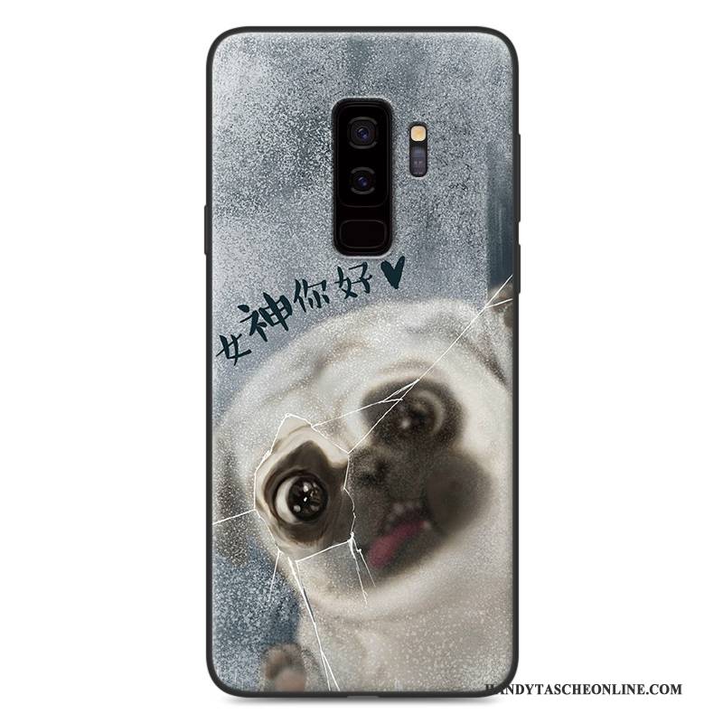 Hülle Samsung Galaxy S9 Karikatur Handyhüllen Nubuck, Case Samsung Galaxy S9 Taschen Rosa