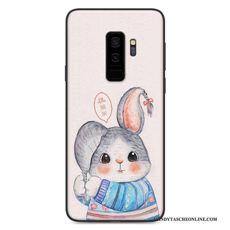 Hülle Samsung Galaxy S9 Karikatur Handyhüllen Nubuck, Case Samsung Galaxy S9 Taschen Rosa