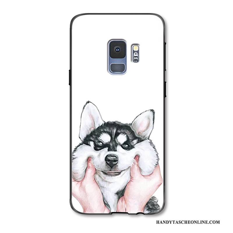 Hülle Samsung Galaxy S9 Karikatur Nette Anti-sturz, Case Samsung Galaxy S9 Prägung Weiß Nubuck