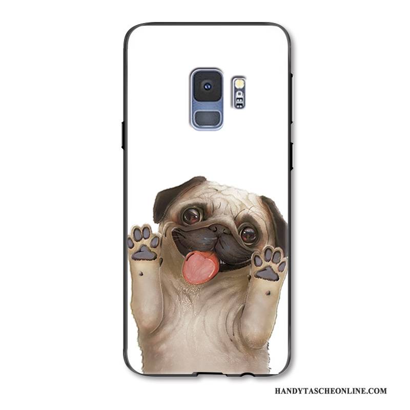 Hülle Samsung Galaxy S9 Karikatur Nette Anti-sturz, Case Samsung Galaxy S9 Prägung Weiß Nubuck