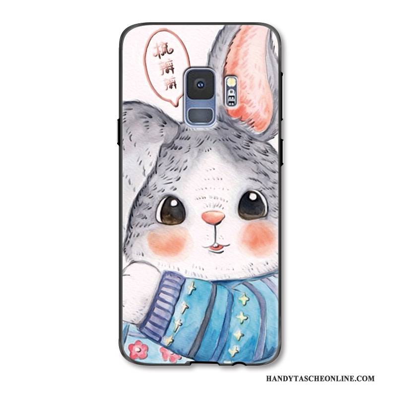 Hülle Samsung Galaxy S9+ Karikatur Nette Handyhüllen, Case Samsung Galaxy S9+ Farbe Häschen Anti-sturz