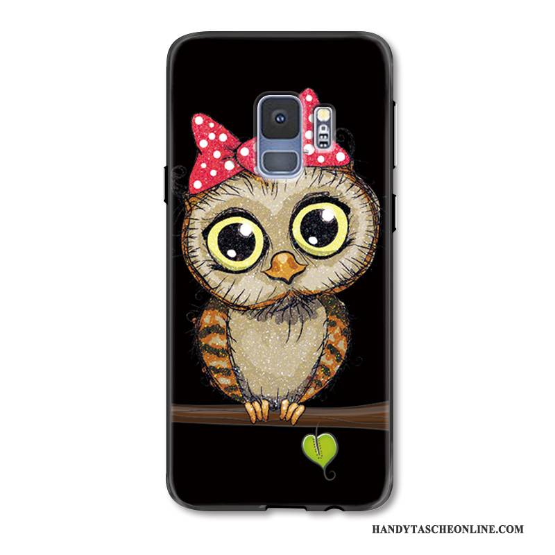 Hülle Samsung Galaxy S9+ Kreativ Handyhüllen Katzen, Case Samsung Galaxy S9+ Karikatur Rot Persönlichkeit