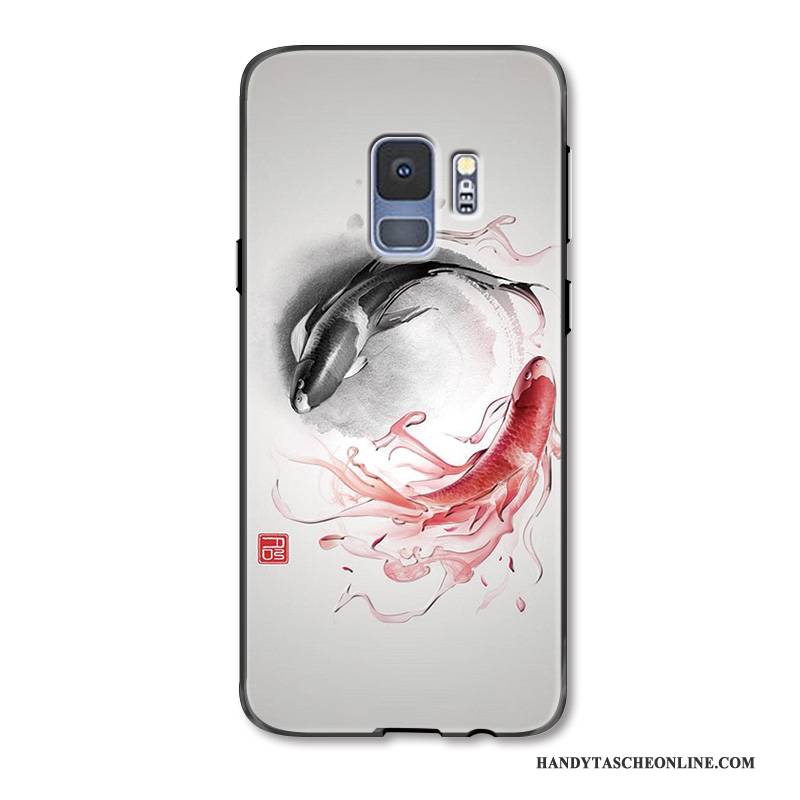 Hülle Samsung Galaxy S9 Kreativ Persönlichkeit Anti-sturz, Case Samsung Galaxy S9 Prägung Grün Handyhüllen