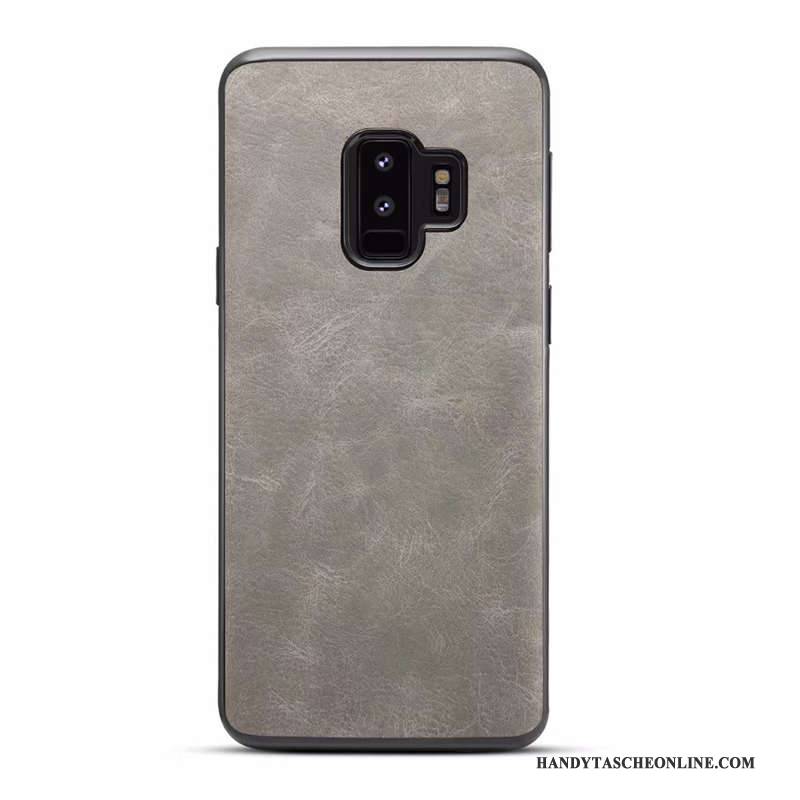 Hülle Samsung Galaxy S9 Leder Handyhüllen Muster, Case Samsung Galaxy S9 Schutz Schwer Lichtfarbe