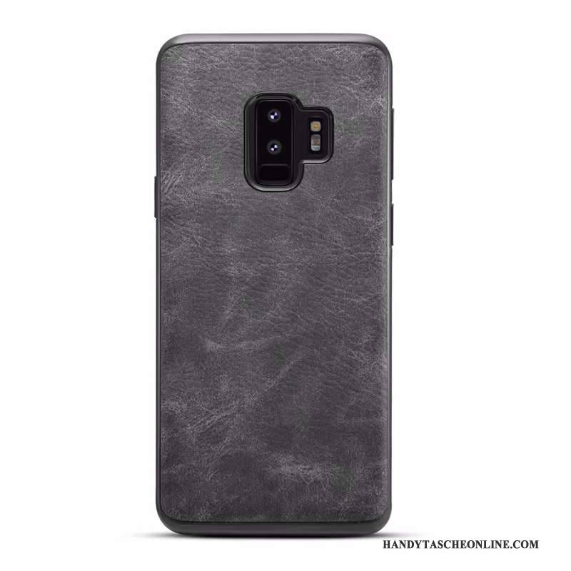 Hülle Samsung Galaxy S9 Leder Handyhüllen Muster, Case Samsung Galaxy S9 Schutz Schwer Lichtfarbe