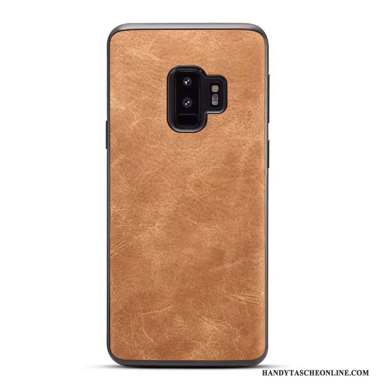 Hülle Samsung Galaxy S9 Leder Handyhüllen Muster, Case Samsung Galaxy S9 Schutz Schwer Lichtfarbe