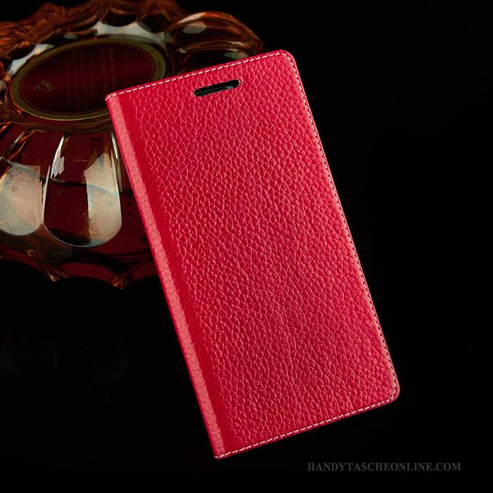 Hülle Samsung Galaxy S9 Leder Handyhüllen Rot, Case Samsung Galaxy S9 Folio Anti-sturz