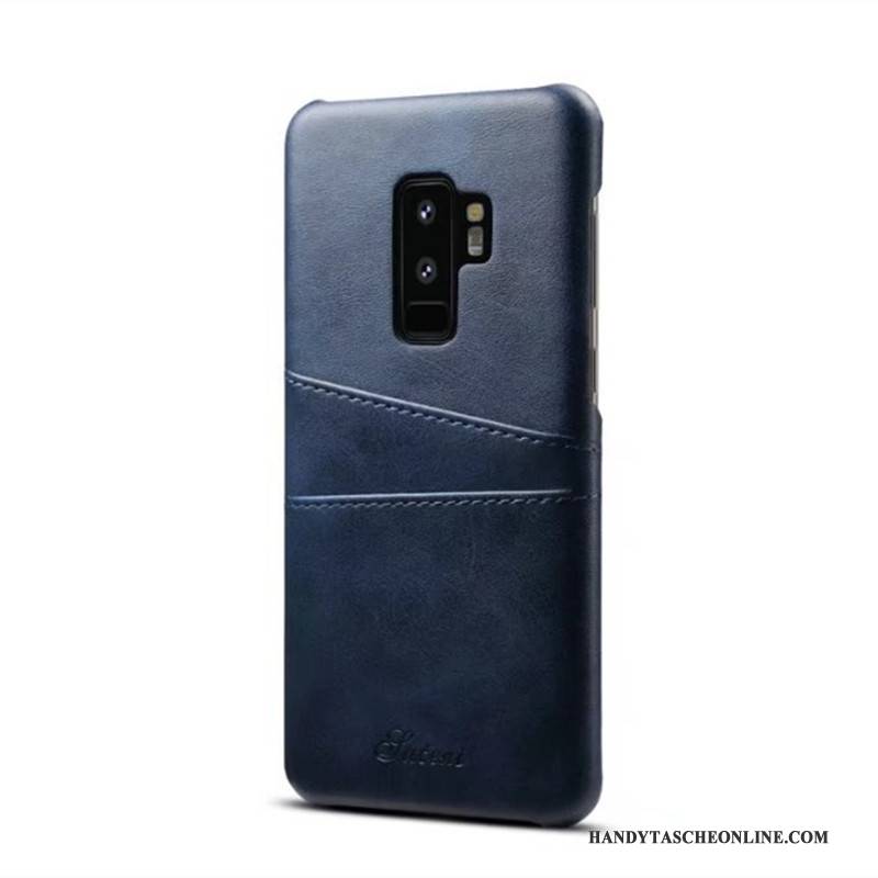 Hülle Samsung Galaxy S9 Leder Mini Handyhüllen, Case Samsung Galaxy S9 Lederhülle Karte Gelb