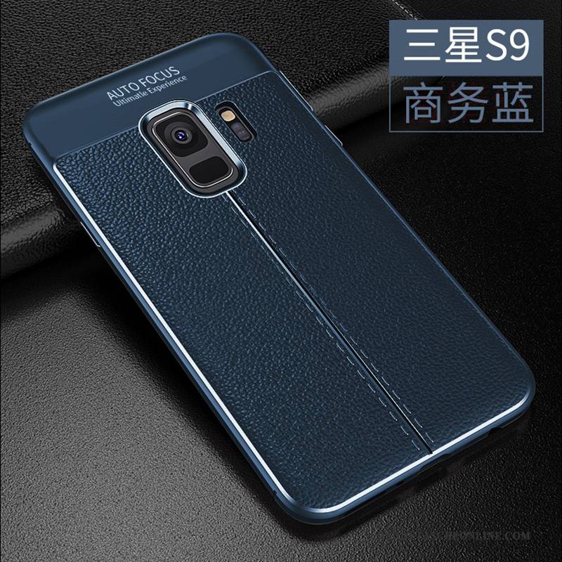 Hülle Samsung Galaxy S9 Leder Muster Trend, Case Samsung Galaxy S9 Schutz Rot Handyhüllen