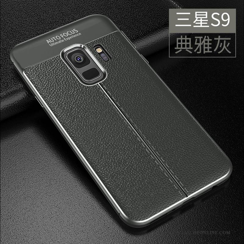 Hülle Samsung Galaxy S9 Leder Muster Trend, Case Samsung Galaxy S9 Schutz Rot Handyhüllen