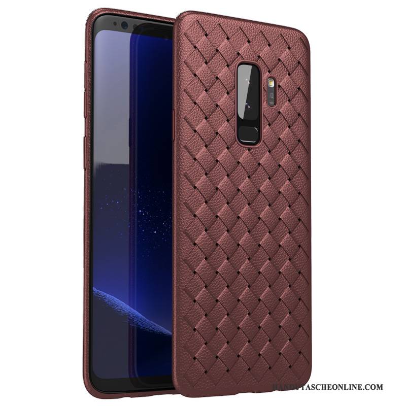 Hülle Samsung Galaxy S9+ Leder Neu Persönlichkeit, Case Samsung Galaxy S9+ Schutz Handyhüllen Anti-sturz