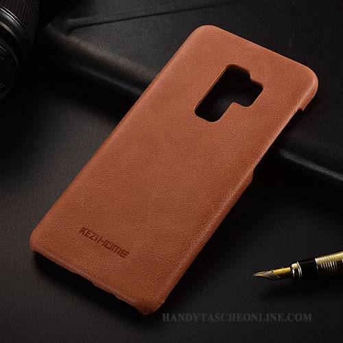 Hülle Samsung Galaxy S9 Leder Nubuck Schlank, Case Samsung Galaxy S9 Schutz Fühlen Handyhüllen