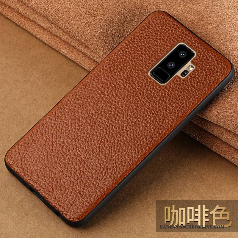 Hülle Samsung Galaxy S9+ Lederhülle Handyhüllen Dunkel, Case Samsung Galaxy S9+ Kreativ Persönlichkeit Schlank