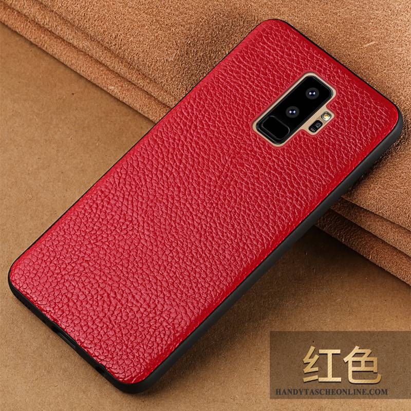 Hülle Samsung Galaxy S9+ Lederhülle Handyhüllen Dunkel, Case Samsung Galaxy S9+ Kreativ Persönlichkeit Schlank