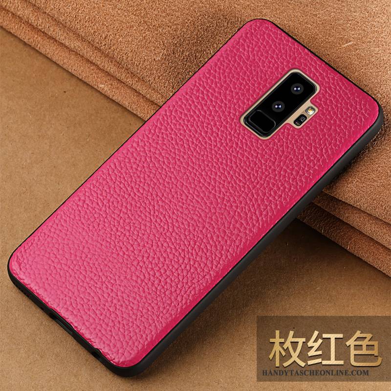 Hülle Samsung Galaxy S9+ Lederhülle Handyhüllen Dunkel, Case Samsung Galaxy S9+ Kreativ Persönlichkeit Schlank