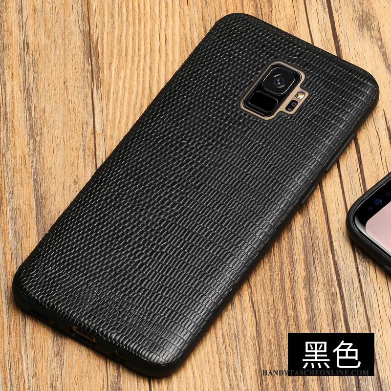 Hülle Samsung Galaxy S9+ Lederhülle Handyhüllen Schwarz, Case Samsung Galaxy S9+ Kreativ Persönlichkeit Anti-sturz