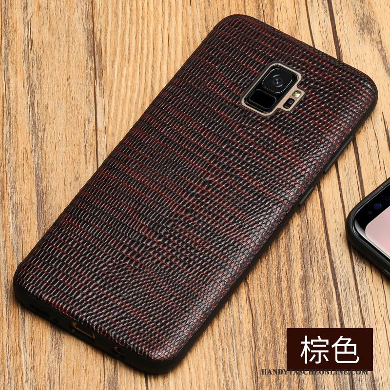 Hülle Samsung Galaxy S9 Lederhülle Trendmarke Handyhüllen, Case Samsung Galaxy S9 Kreativ Schwarz Persönlichkeit