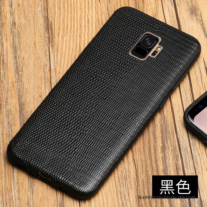 Hülle Samsung Galaxy S9 Lederhülle Trendmarke Handyhüllen, Case Samsung Galaxy S9 Kreativ Schwarz Persönlichkeit