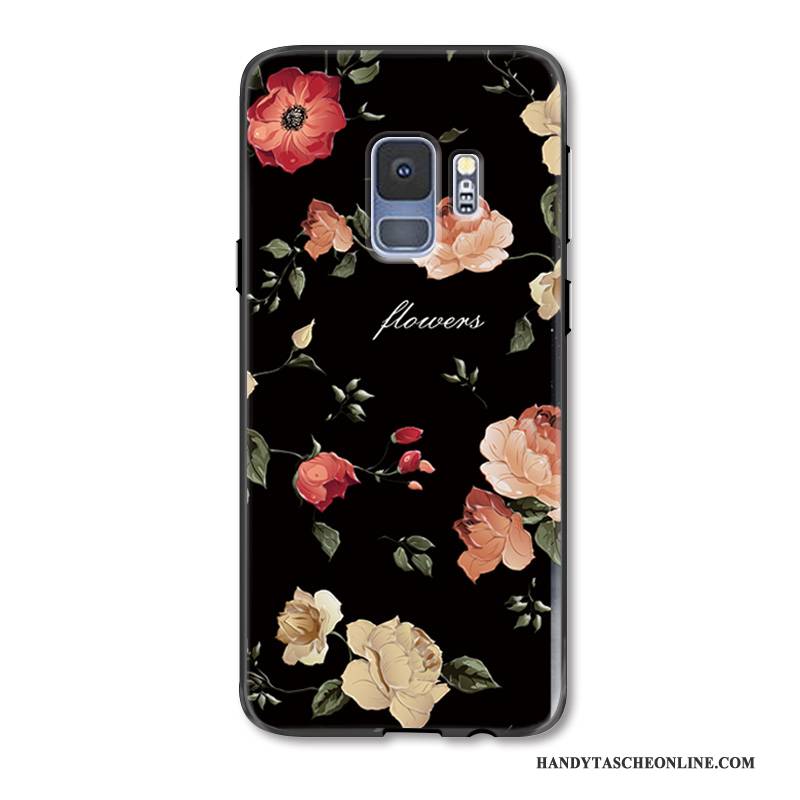 Hülle Samsung Galaxy S9 Luxus Wind Licht, Case Samsung Galaxy S9 Prägung Rose Anti-sturz