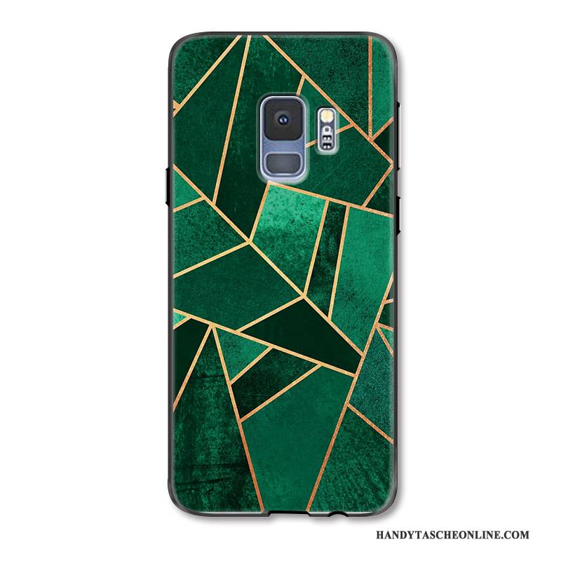 Hülle Samsung Galaxy S9+ Prägung Geometrie Einfach, Case Samsung Galaxy S9+ Kreativ Persönlichkeit Trend