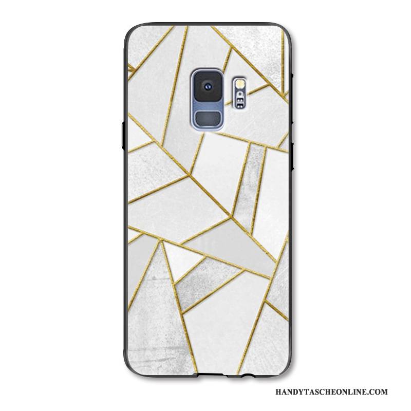 Hülle Samsung Galaxy S9+ Prägung Geometrie Einfach, Case Samsung Galaxy S9+ Kreativ Persönlichkeit Trend