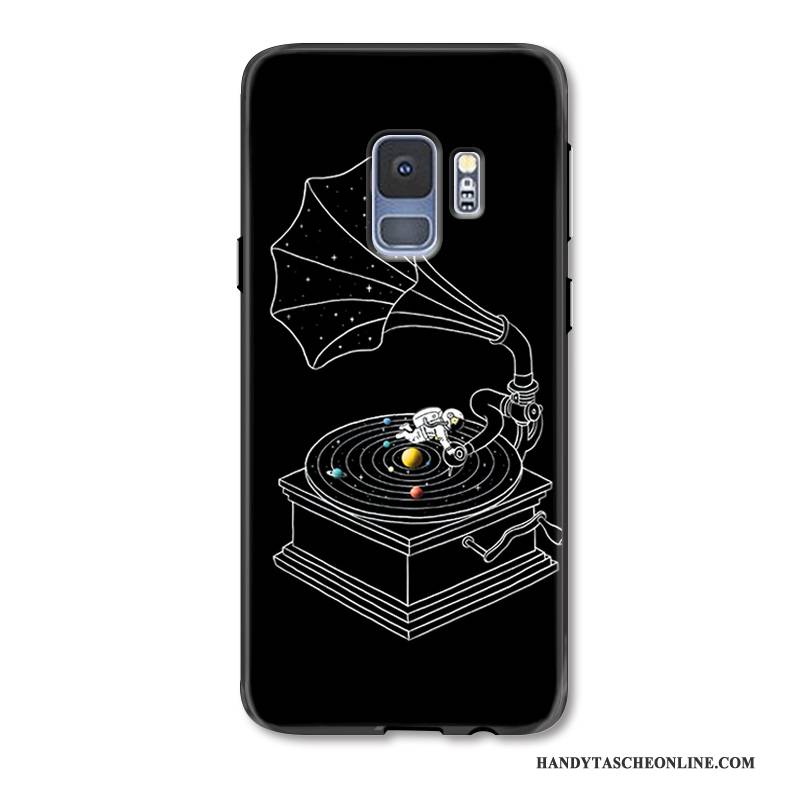 Hülle Samsung Galaxy S9+ Prägung Persönlichkeit Schwarz, Case Samsung Galaxy S9+ Schutz Anti-sturz Handyhüllen