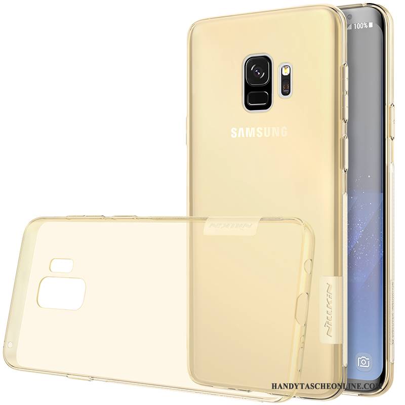 Hülle Samsung Galaxy S9 Schutz Anti-sturz Gold, Case Samsung Galaxy S9 Taschen Transparent