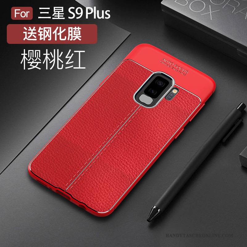 Hülle Samsung Galaxy S9+ Schutz Anti-sturz Handyhüllen, Case Samsung Galaxy S9+ Taschen Rot Trend