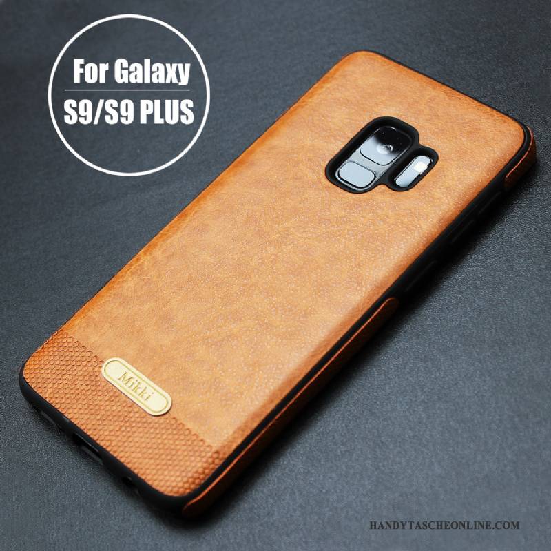 Hülle Samsung Galaxy S9 Schutz Braun Handyhüllen, Case Samsung Galaxy S9 Weiche Business Einfach