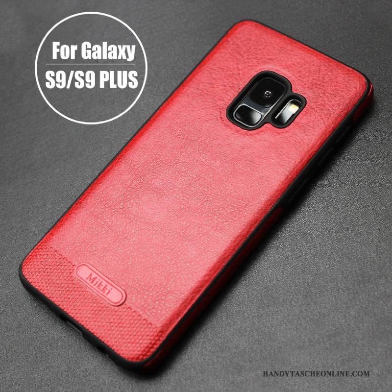 Hülle Samsung Galaxy S9 Schutz Braun Handyhüllen, Case Samsung Galaxy S9 Weiche Business Einfach