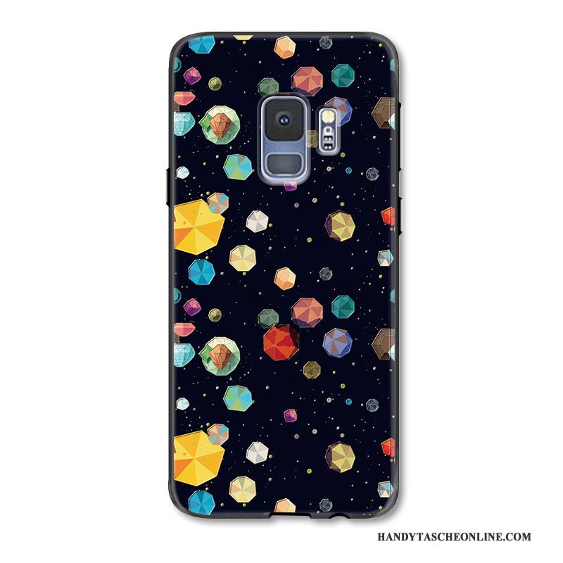 Hülle Samsung Galaxy S9+ Schutz Bunt Trend, Case Samsung Galaxy S9+ Farbe Sternenhimmel Handyhüllen