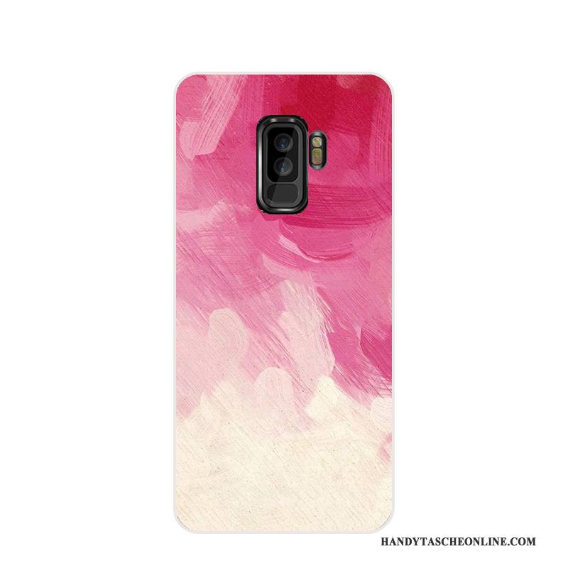 Hülle Samsung Galaxy S9+ Schutz Faser Rot, Case Samsung Galaxy S9+ Grau Schlank