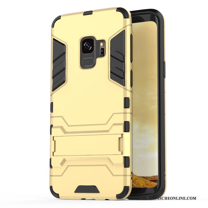 Hülle Samsung Galaxy S9 Schutz Handyhüllen Gold, Case Samsung Galaxy S9 Halterung Anti-sturz