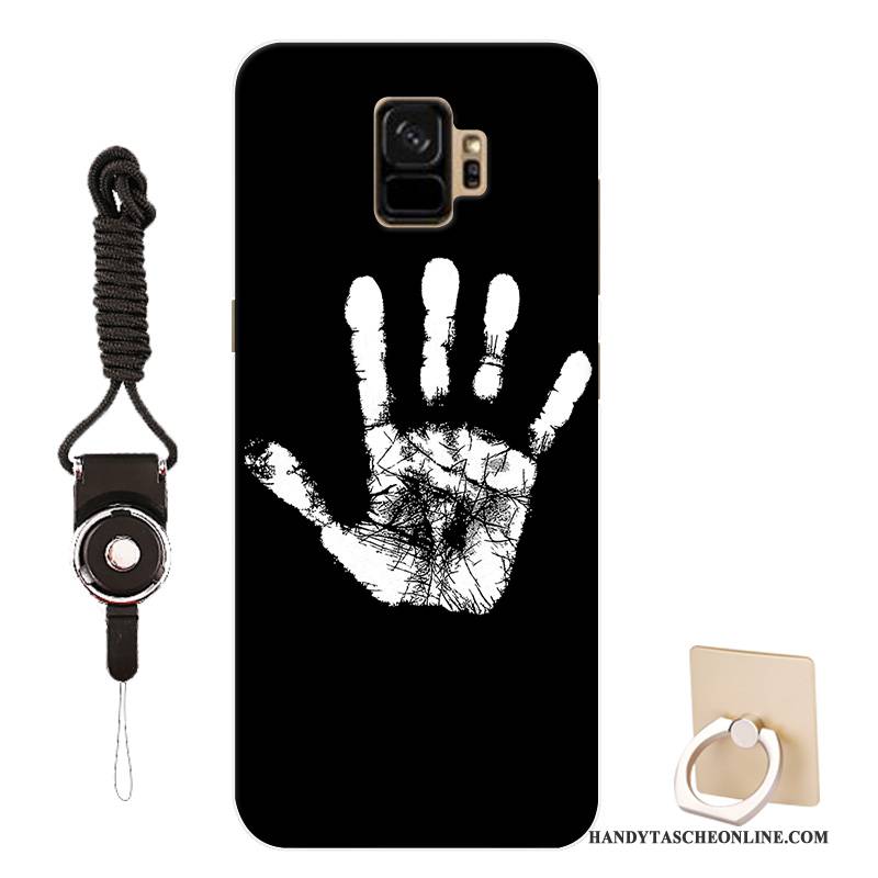 Hülle Samsung Galaxy S9 Schutz Schwarz Handyhüllen, Case Samsung Galaxy S9 Silikon Muster Angepasst