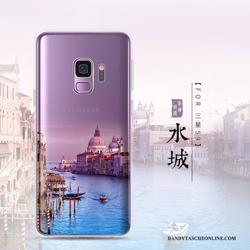 Hülle Samsung Galaxy S9 Schutz Transparent Landschaft, Case Samsung Galaxy S9 Kreativ Anti-sturz Handyhüllen