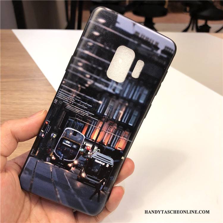 Hülle Samsung Galaxy S9+ Schutz Trend Nette, Case Samsung Galaxy S9+ Taschen Anti-sturz Blau