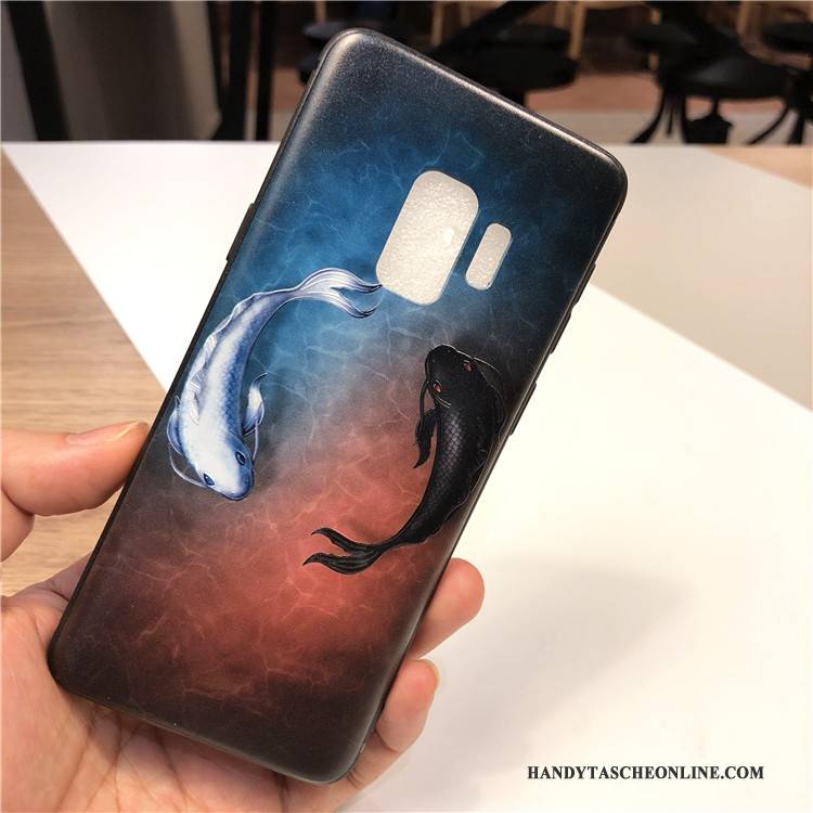 Hülle Samsung Galaxy S9+ Schutz Trend Nette, Case Samsung Galaxy S9+ Taschen Anti-sturz Blau