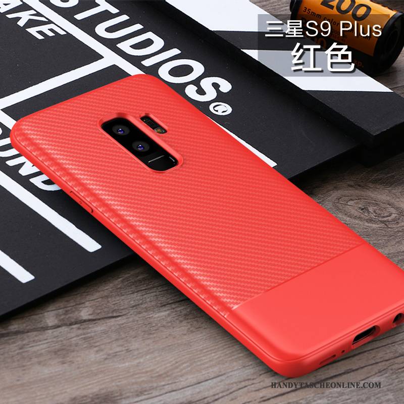 Hülle Samsung Galaxy S9+ Silikon Anti-sturz Rot, Case Samsung Galaxy S9+ Schutz Handyhüllen