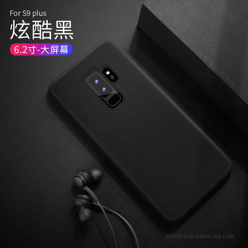 Hülle Samsung Galaxy S9+ Silikon Anti-sturz Schlank, Case Samsung Galaxy S9+ Schutz Schwarz Handyhüllen