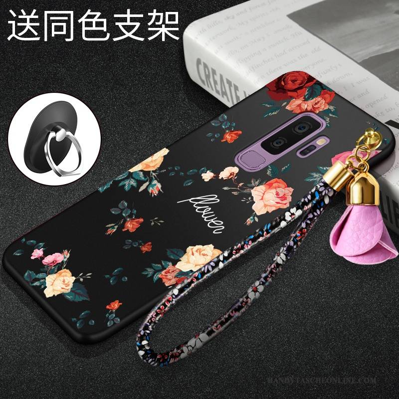 Hülle Samsung Galaxy S9+ Silikon Anti-sturz Trend, Case Samsung Galaxy S9+ Weiche Handyhüllen Schwarz