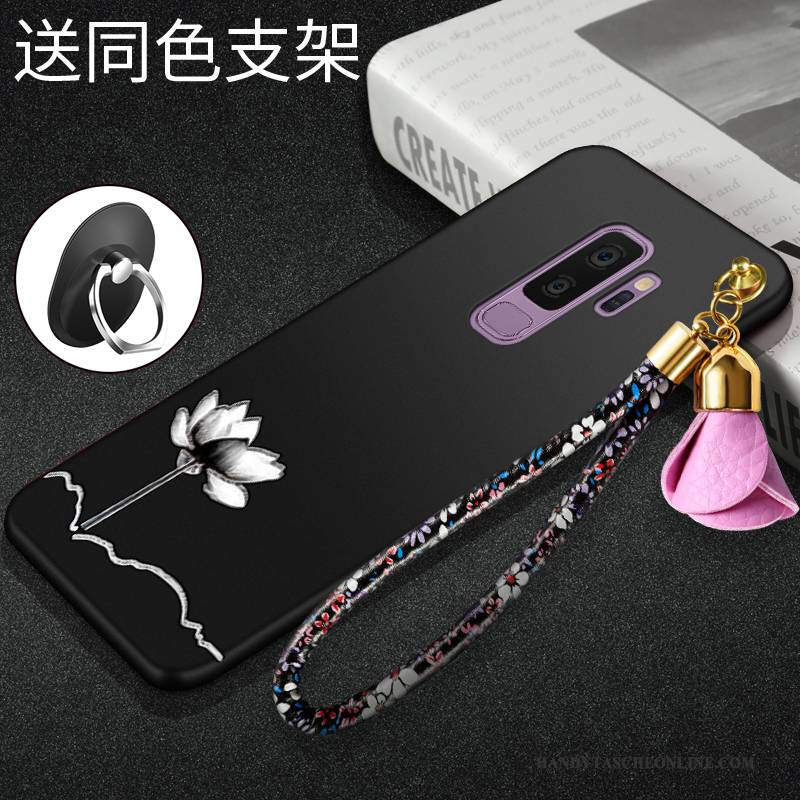 Hülle Samsung Galaxy S9+ Silikon Anti-sturz Trend, Case Samsung Galaxy S9+ Weiche Handyhüllen Schwarz