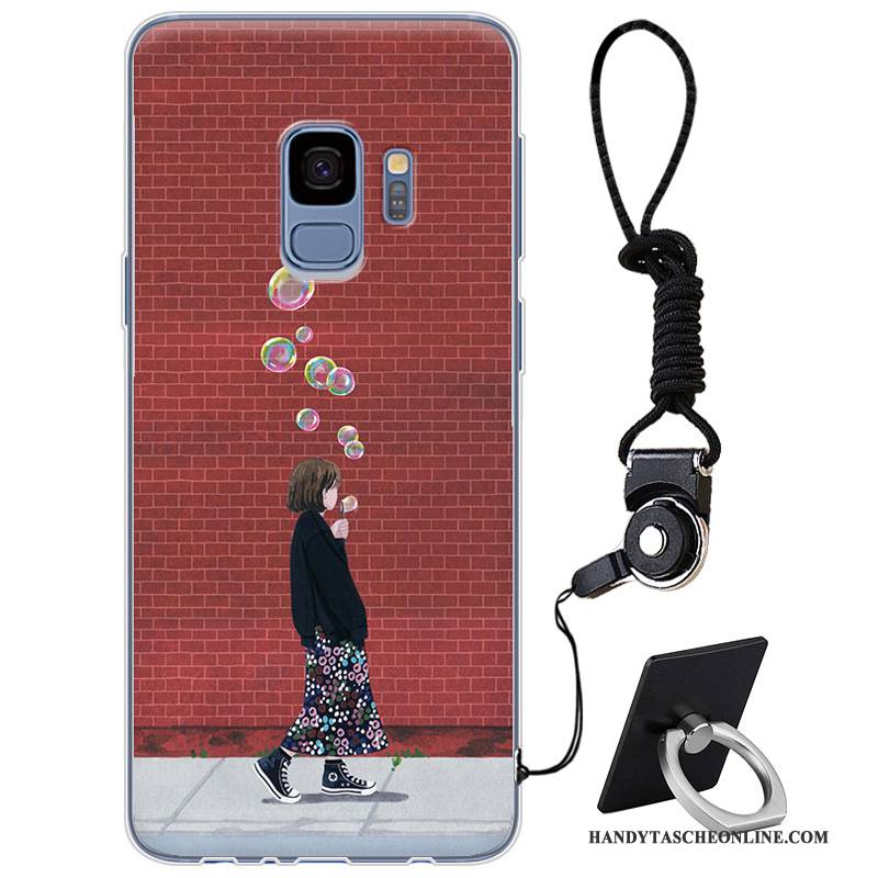 Hülle Samsung Galaxy S9 Silikon Schwarz Anti-sturz, Case Samsung Galaxy S9 Taschen Einfach Handyhüllen