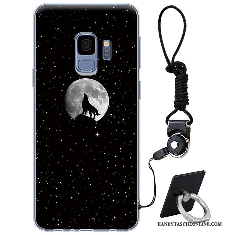 Hülle Samsung Galaxy S9 Silikon Schwarz Anti-sturz, Case Samsung Galaxy S9 Taschen Einfach Handyhüllen