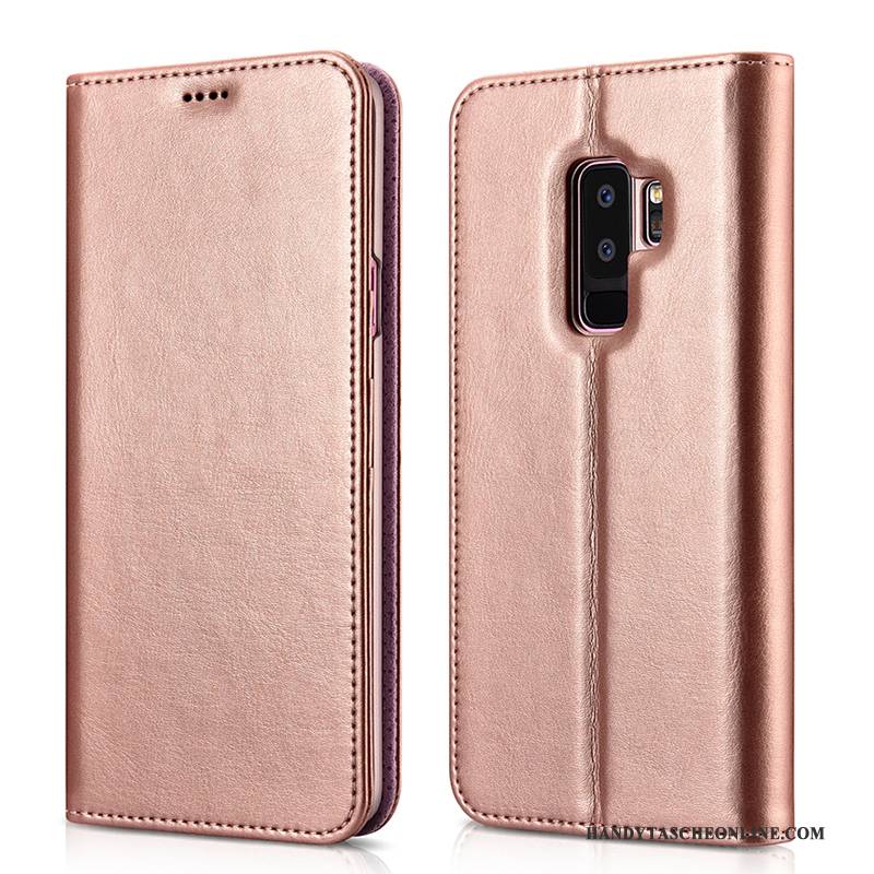 Hülle Samsung Galaxy S9+ Taschen Anti-sturz Karte, Case Samsung Galaxy S9+ Lederhülle Trend Schwarz