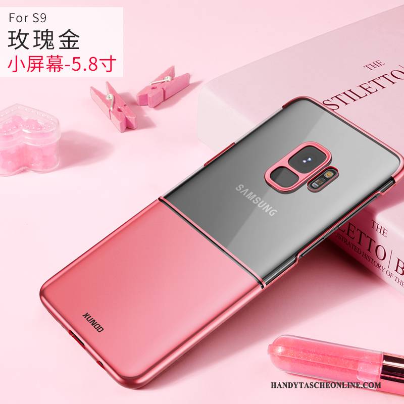 Hülle Samsung Galaxy S9 Taschen Anti-sturz Transparent, Case Samsung Galaxy S9 Schutz Schwer Rosa