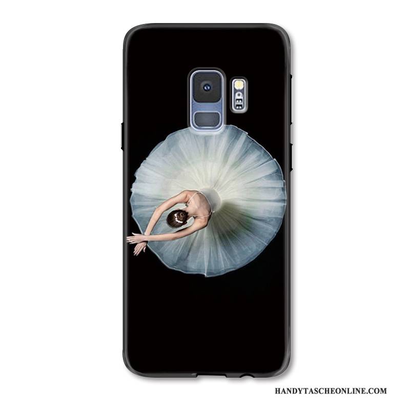 Hülle Samsung Galaxy S9 Taschen Handyhüllen Anti-sturz, Case Samsung Galaxy S9 Kreativ Schwarz Nubuck