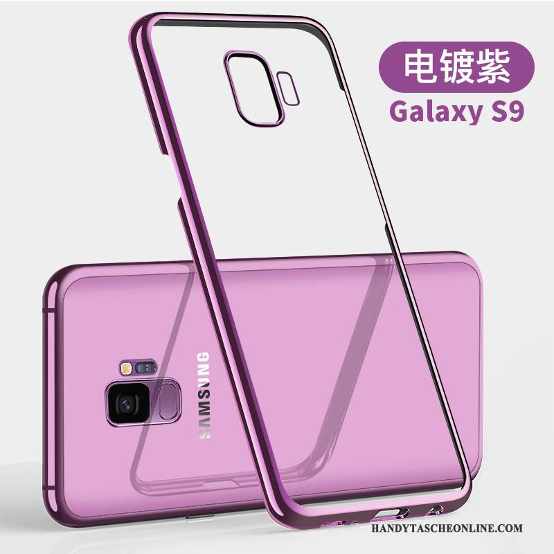 Hülle Samsung Galaxy S9 Taschen Handyhüllen Schlank, Case Samsung Galaxy S9 Schutz Transparent Blau