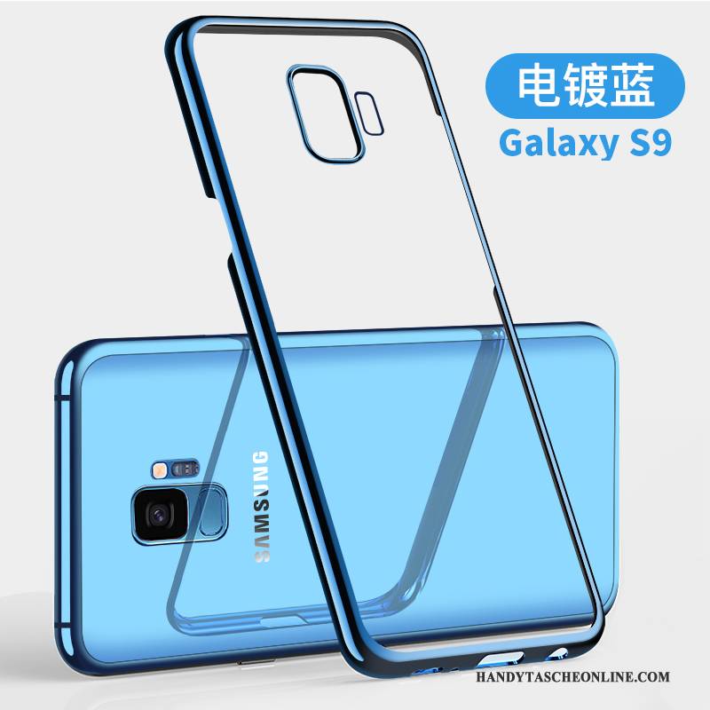 Hülle Samsung Galaxy S9 Taschen Handyhüllen Schlank, Case Samsung Galaxy S9 Schutz Transparent Blau