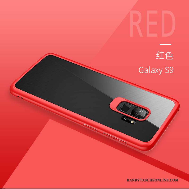 Hülle Samsung Galaxy S9 Taschen Handyhüllen Transparent, Case Samsung Galaxy S9 Silikon Rot Persönlichkeit