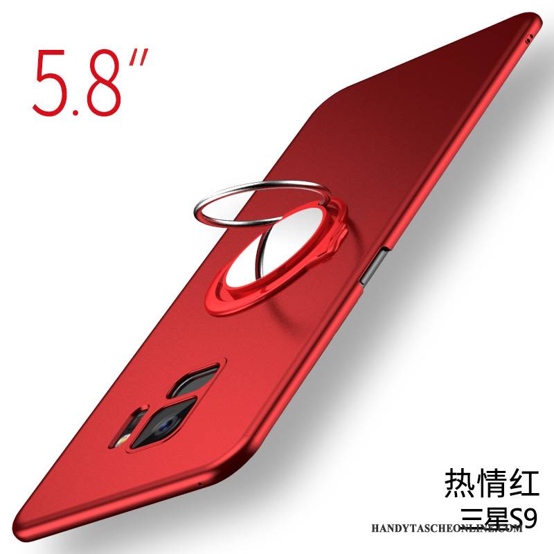 Hülle Samsung Galaxy S9 Taschen Nubuck Handyhüllen, Case Samsung Galaxy S9 Schutz Schwer Rot